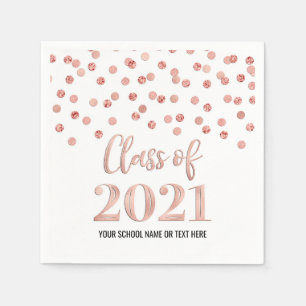 Serviette En Papier Classe Gold Confetti Rose de 2021