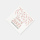Serviette En Papier Classe Gold Confetti rose de 2021 Graduation (Coin)