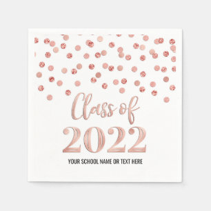Serviette En Papier Classe Gold Confetti rose de 2022
