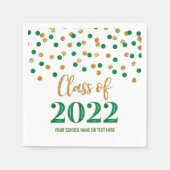 Serviette En Papier Classe Green Gold Confetti de 2022 (Devant)