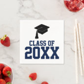 Serviette En Papier Classe marine de 2024 Graduation Party (En situation)