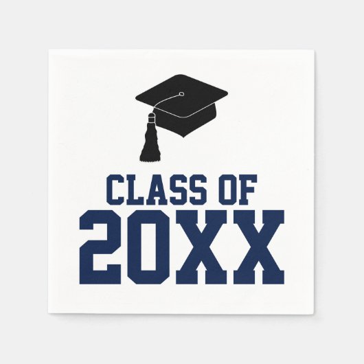 Serviette En Papier Classe marine de 2024 Graduation Party (Devant)