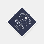 Serviette En Papier Classe moderne de 2019 Félicats Grand Marine Bleu (Coin)