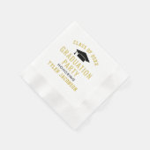 Serviette En Papier Classe moderne de 2025 Gold Custom Graduation Part (Coin)