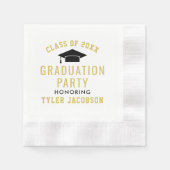 Serviette En Papier Classe moderne de 2025 Gold Custom Graduation Part (Devant)
