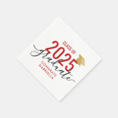 Serviette En Papier Classe of 2023 Parti de graduation moderne (Coin)