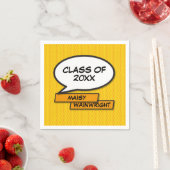 Serviette En Papier Classe personnalisée de 2022 Graduation Party Fun (En situation)