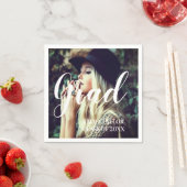 Serviette En Papier Classe personnalisée de 2023 Typographie de la gra (En situation)