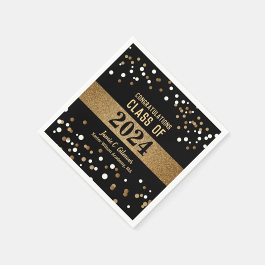 Serviette En Papier Classe personnalisée de 2024 Custom Graduation Par (Coin)