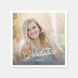 Serviette En Papier Classe photo de script moderne de 2025 Graduation