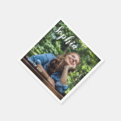 Serviette En Papier Classe photo personnalisée de diplômé de 2023 (Coin)