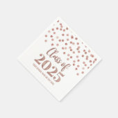 Serviette En Papier Classe rose Gold Confetti de 2025 Napkins (Coin)