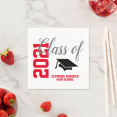 Serviette En Papier Classe rouge personnalisée de l'école de cadeaux 2 (En situation)