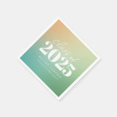 Serviette En Papier Classe tendance de 2024 Green Gradient Graduation (Coin)