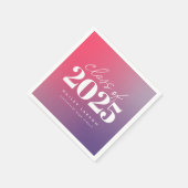 Serviette En Papier Classe tendance de 2024 Pink Gradient Graduation (Coin)