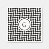 Serviette En Papier Classe White Houndstooth (Devant)