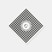 Serviette En Papier Classe White Houndstooth (Coin)