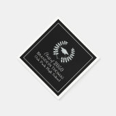 Serviette En Papier Classic Black and White Graduation Custom (Coin)