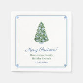 Serviette En Papier Classic Blue Green Chinoiserie Noël (Devant)