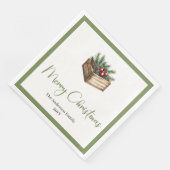 Serviette En Papier Classic Boho Scandinavian Christmas Tree Table (Coin)