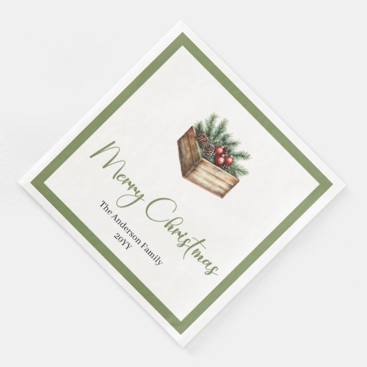 Serviette En Papier Classic Boho Scandinavian Christmas Tree Table (Coin)