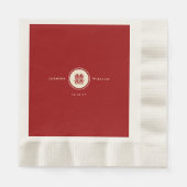 Serviette En Papier Classic Cercle Double Bonheur Mariage chinois (Devant)