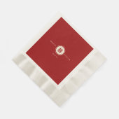 Serviette En Papier Classic Cercle Double Bonheur Mariage chinois (Coin)