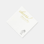 Serviette En Papier Classic Chartreuse Cheers Elegant Wedding (Coin)