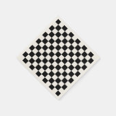 Serviette En Papier Classic Checkerboard Motif noir blanc (Coin)