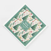 Serviette En Papier Classic Christmas Trees Candy Cane Party Napkins (Coin)