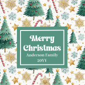 Serviette En Papier Classic Christmas Trees Candy Cane Party Napkins