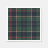 Serviette En Papier Classic Dark Blue Red Green Plaid Pattern (Devant)