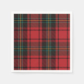 Serviette En Papier Classic Elegant Rouge Tartan Noël (Devant)