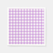 Serviette En Papier Classic En vichy Vérifier Plaid Motif Lilac (Devant)