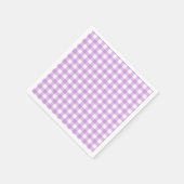 Serviette En Papier Classic En vichy Vérifier Plaid Motif Lilac (Coin)