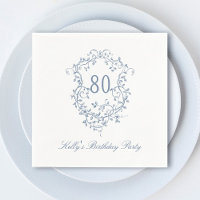Classic French Victorian Blue 80th Birthday Party