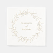 Serviette En Papier Classic Gold Mariage (Devant)