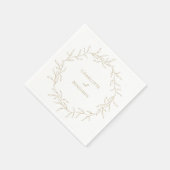 Serviette En Papier Classic Gold Mariage (Coin)