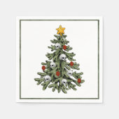 Serviette En Papier Classic Merry Christmas | Rich Festive Crimson Red (Devant)
