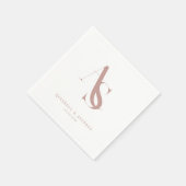 Serviette En Papier Classic, Minimal, Monogramme, Mariage (Coin)