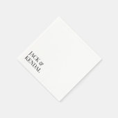 Serviette En Papier Classic Moderne Gras Gros Noms Simple Noir (Coin)
