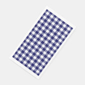 Serviette En Papier Classic Navy Blue et White En vichy Check (Coin)
