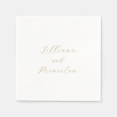 Serviette En Papier Classic Neutral Elegant Wedding (Devant)