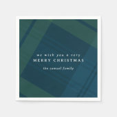 Serviette En Papier Classic Noël plaid simple personnalisé (Devant)