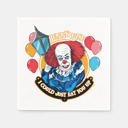 Serviette En Papier Classic Pennywise - Je Pourrais Juste Vous Manger  (Devant)