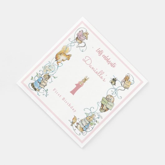 Serviette En Papier Classic Peter le lapin Beatrix Potter Anniversaire (Coin)