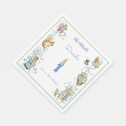 Serviette En Papier Classic Peter le lapin Beatrix Potter Anniversaire (Coin)