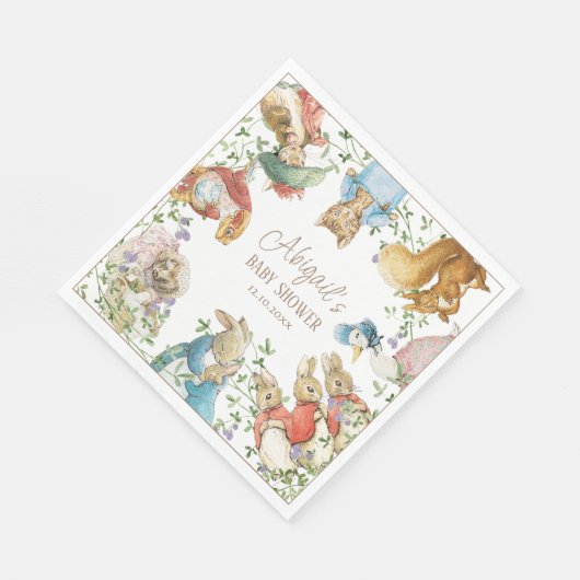 Serviette En Papier Classic Pierre le Baby shower lapin (Coin)