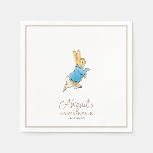 Serviette En Papier Classic Pierre le Baby shower lapin (Devant)