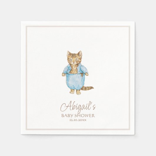 Serviette En Papier Classic Pierre le Baby shower lapin (Devant)